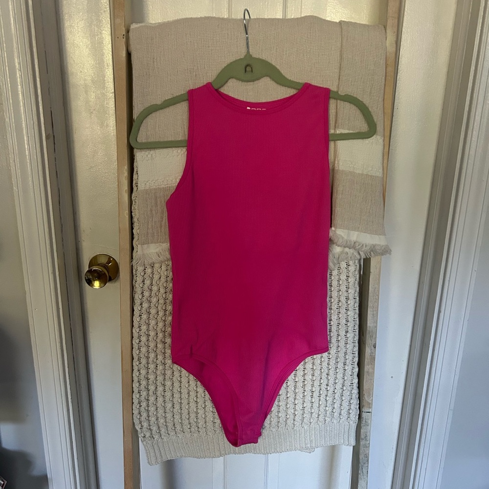 Pink Sleeveless Bodysuit